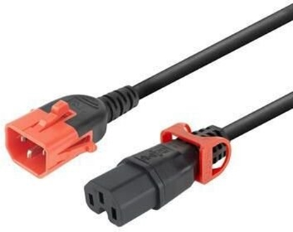 Picture of Kabel zasilajcy MicroConnect Powercord C14 IEC Lock+ Dual