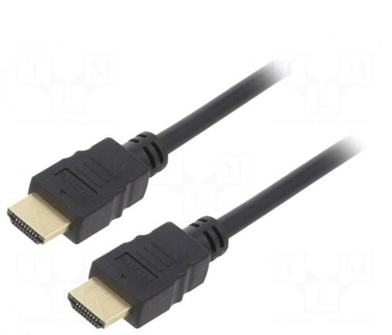 Изображение Kabelis | HDCP 2.2,HDMI 2.0 | HDMI spraudnis, abas puses | PVC | 0,5 m | melns