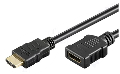 Attēls no Kabelis | HDMI 1.4 | HDMI ligzda, HDMI spraudnis | 1 m | melns