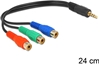 Picture of Kabelis 3 x RCA F > Stereo jack M 3.5mm 4pin, 25cm
