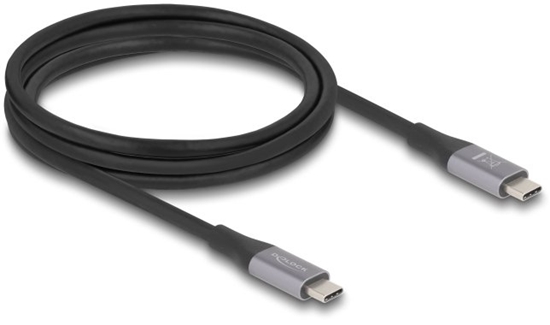 Picture of Kabelis USB 40Gbps, TypeC, M / M, PD3.1, 2.0m, pelēks, Delock
