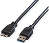 Picture of Kabelis USB3.2Gen1, TypeA - microA, melns, 80cm, Roline