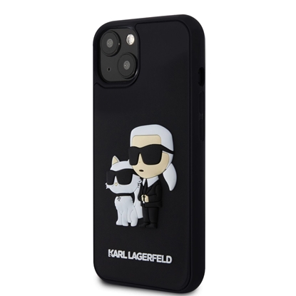 Attēls no Karl Lagerfeld 3D Rubber Karl and Choupette Case for iPhone 13 / Black
