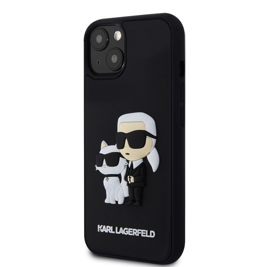 Picture of Karl Lagerfeld 3D Rubber Karl and Choupette Case for iPhone 13 / Black