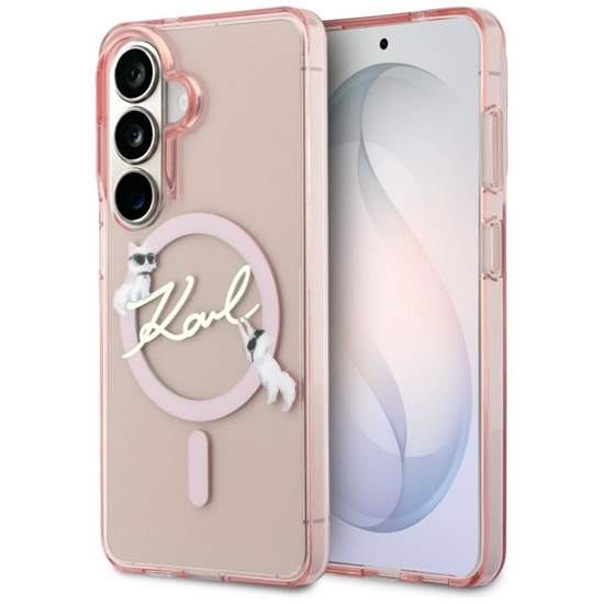 Picture of Karl Lagerfeld KARL LAGERFELD case for SAMSUNG S26 KLHMS26S5HKSCAP (Magnetic IML KC Script) pink