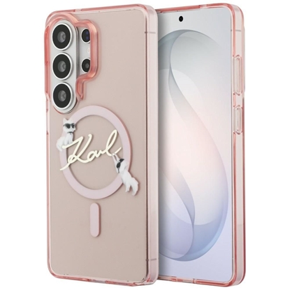 Picture of Karl Lagerfeld KARL LAGERFELD case for SAMSUNG S26 Ultra KLHMS26L5HKSCAP (Magnetic IML KC Script) pink