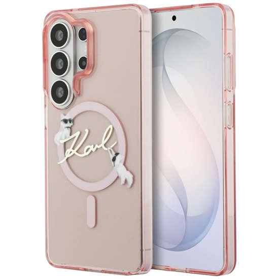 Picture of Karl Lagerfeld KARL LAGERFELD case for SAMSUNG S26 Ultra KLHMS26L5HKSCAP (Magnetic IML KC Script) pink