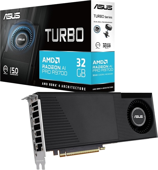 Picture of Karta graficzna Asus Turbo Radeon AI PRO R9700 32GB GDDR6 (TURBO-AI-PRO-R9700-32G)