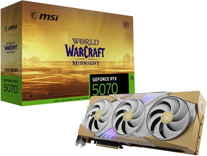 Attēls no Karta graficzna MSI GeForce RTX 5070 World of Warcraft Midnight Light Edition OC 12GB GDDR7 DLSS4 (G507012WMLEC)