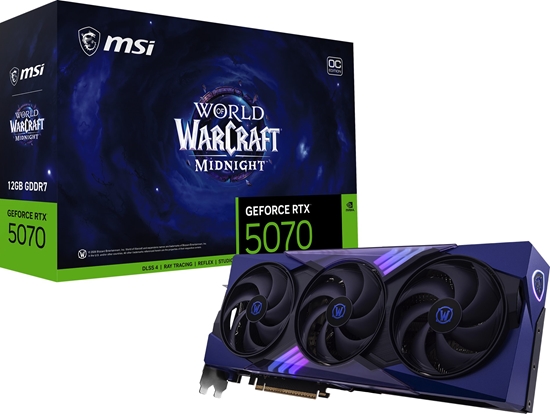 Изображение Karta graficzna MSI GeForce RTX 5070 World of Warcraft Midnight Void Edition OC 12GB GDDR7 DLSS4 (G507012WMVEC)