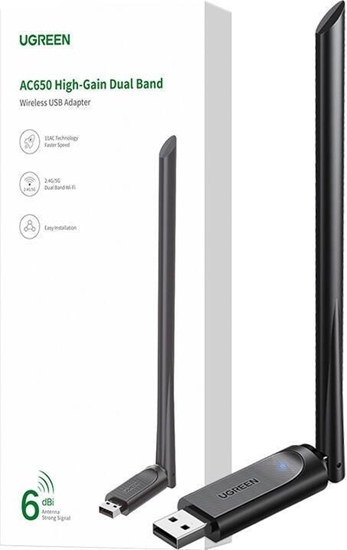Picture of Karta sieciowa Ugreen Adapter USB / Zewntrzna karta sieciowa UGREEN 90339 (czarny)