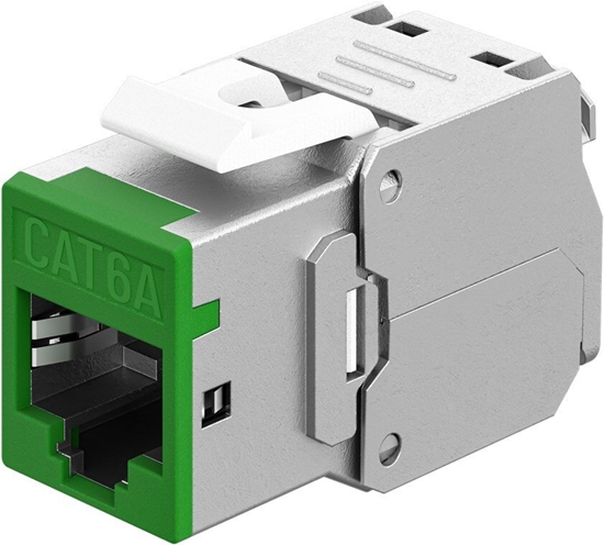 Picture of Keystone-modul RJ45 CAT 6A, STP, Slim, Zielony - Wersja kolorystyczna Zielony