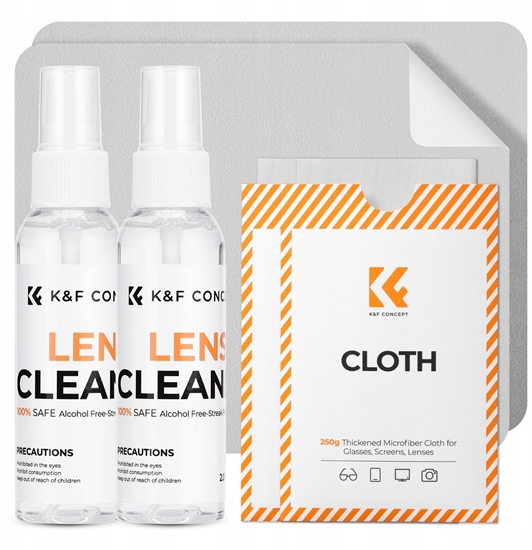Picture of Kf 4w1 Zestaw Do Czyszczenia Ekranu Monitora Lcd 2x Pyn 60 Ml + 2x ciereczka / Kf08.091