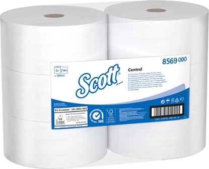 Picture of Kimberly-Clark Kimberly-Clark Scott Control - Papier toaletowy centralnie odwijany, biay, 2-warstwy - Makulatura