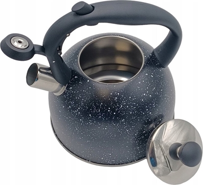 Attēls no KingHoff Czajnik z gwizdkiem Krisberg KR 2595 tradycyjny indukcyjny niebieski galaxy