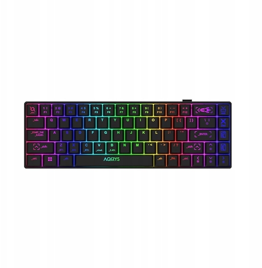 Изображение Klawiatura AQIRYS Klawiatura mechaniczna 65%/68 klawiszy Dual Mode: Wirelles&BT+Wired MIRA 2.0 black