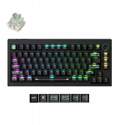 Attēls no Klawiatura Keychron Lemokey L5 HE Cyber Ultra-Fast Lime Magnetic Switch (L5W-W1)