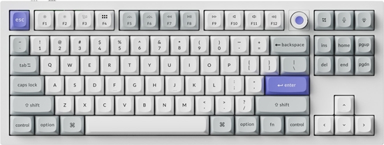 Изображение Klawiatura Keychron Q3 HE 8K Keychron Lime Magnetic Switch (Q3HW-P1)
