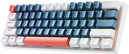 Attēls no Klawiatura Klawiatura gamingowa Machenike K500-B61 przewodowa mechaniczna podwietlana Blue Switch - niebiesko-biaa