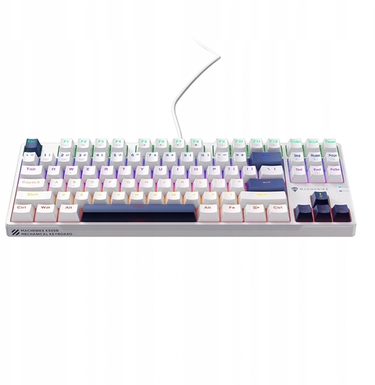 Изображение Klawiatura Klawiatura gamingowa Machenike K500B-B87 przewodowa mechaniczna podwietlana Red Switch - biaa