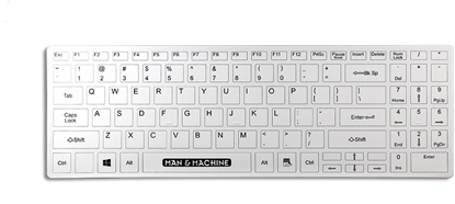Attēls no Klawiatura MAN&MACHINE ITs Cool higieniczna klawiatura fullsize Flat DE white