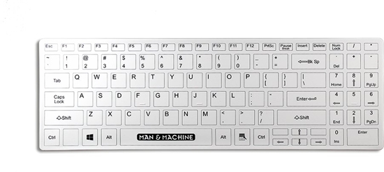 Picture of Klawiatura MAN&MACHINE ITs Cool higieniczna klawiatura fullsize Flat DE white