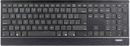 Picture of Klawiatura Rapoo RAPOO klawiatura E9500M Multi-mode Wireless Ultra-slim Keyboard Black