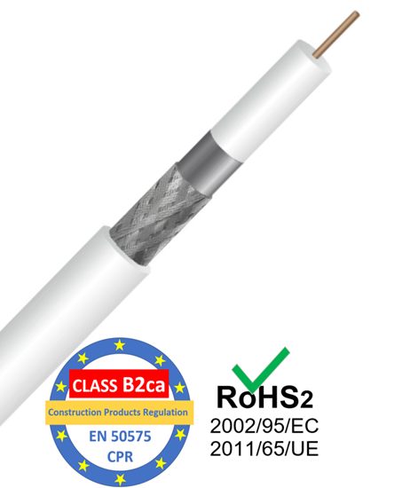 Picture of Koaksiālais kabelis, ProBase™,  RG6U, 305m | CPR klase B2ca (s1,d0,a1), LSZH