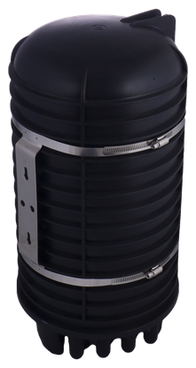 Attēls no Kompakta izmēra vertikāla DOMO tipa fiber Optisko kabeļu uzmava 48 šķiedrām/ Heat schrink ports