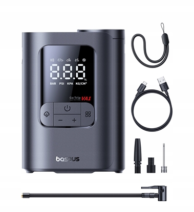 Attēls no Kompresor samochodowy Baseus Pompka bezprzewodowa Baseus GoTrip VA1 kompresor 150 PSI 7500 mAh - ciemnoszara