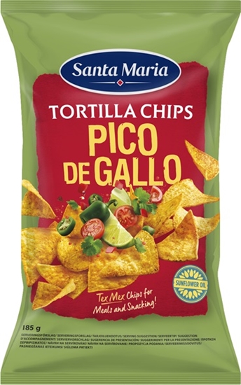 Picture of Kraukšķīgi kukurūzas čipši ar Pico de Gallo garšu 185g, Santa Maria