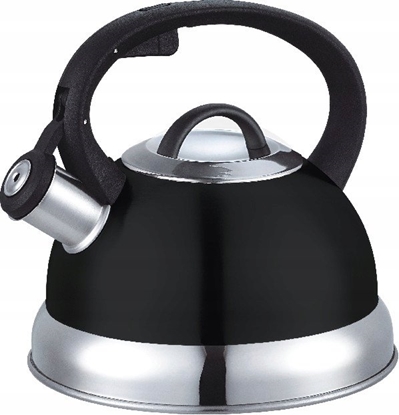 Attēls no KRISBERG Czajnik stalowy na gaz 2.5L, indukcja, czarny, KRISBERG KS-2587