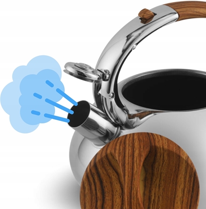 Attēls no KRISBERG Czajnik stalowy na gaz 3.0L, indukcja, srebrny, KRISBERG KS-2699