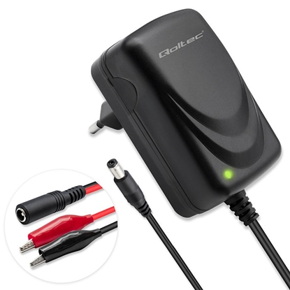 Attēls no Ładowarka do akumulatora AGM GEL STD | Prostownik 6V/12V | 6W |  5.5x2.1 | kabel 1.8m 