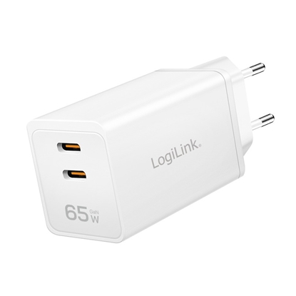 Attēls no Ładowarka sieciowa 2x USB-C, 65W, biała 