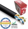 Изображение LAN Datortīklu kabelis, FRONTLINE, CAT5E UTP, iekšdarbu-ārdarbu montāža, 305m, CPR klase Eca, Melns