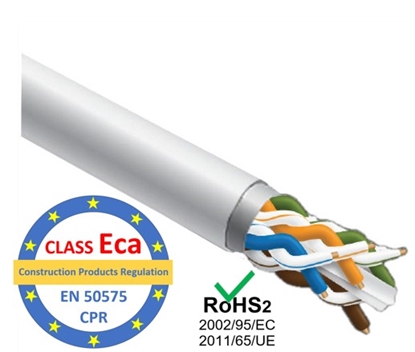 Изображение LAN Datortīklu kabelis, PRO BASE, CAT6 FTP, iekšdarbu montāžai, 305m