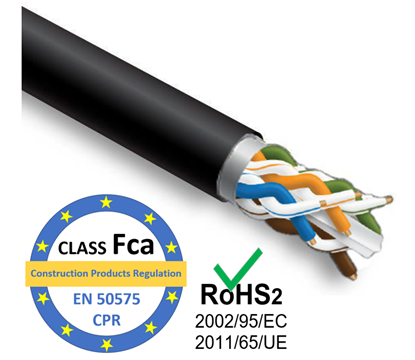 Изображение LAN Datortīklu kabelis, STEINMARK, CAT6 FTP, ārdarbu montāžai, 305m
