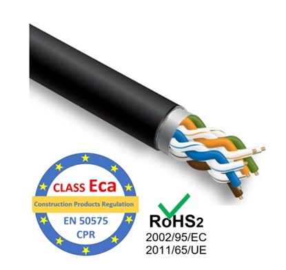 Изображение LAN Datortīklu kabelis, STEINMARK, CAT6 UTP,  iekšdarbu/ārdarbu montāžai, 305m