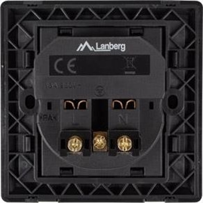 Attēls no Lanberg Gniazdo podtynkowe AC-WS01-USB2-E-B