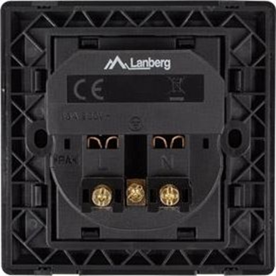 Изображение Lanberg Gniazdo podtynkowe AC-WS01-USB2-E-B
