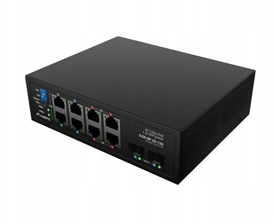 Picture of LANBERG Switch POE 4xBT 4xAT 2xSFP DIN