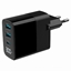Изображение Lādētājs Gembird 3-port 30W GaN USB Fast Charger LCD Black