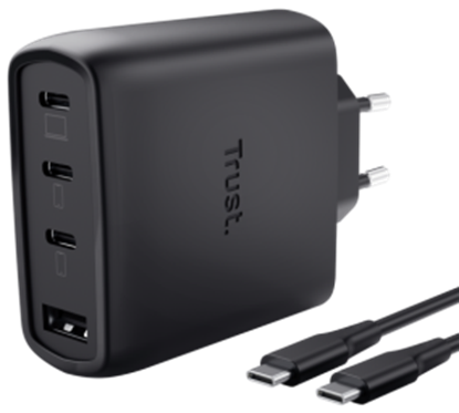 Attēls no Lādētājs Trust Maxo 65W 4-port GaN Black