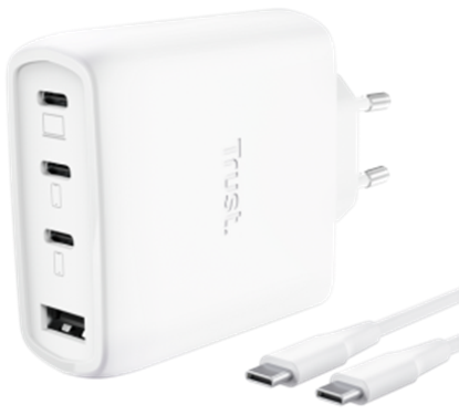 Attēls no Lādētājs Trust Maxo 65W 4-port GaN White