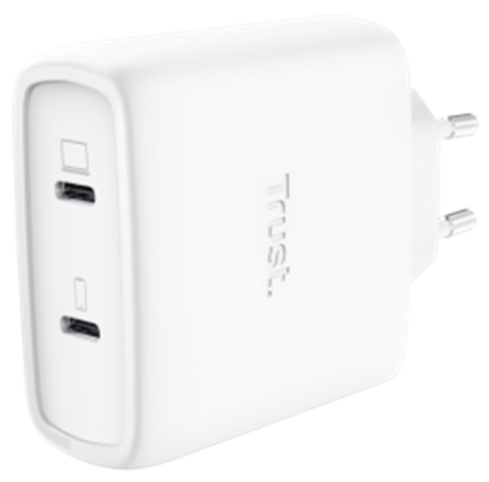 Изображение Lādētājs Trust Maxo 65W White USB-C + 2m USB-C Cable