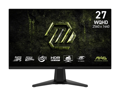 Изображение LCD Monitor|MSI|27 "|2560 x 1440 pixels|Wide Quad HD|Native aspect ratio 16:9|LCD|Flat|MAG275QFE20