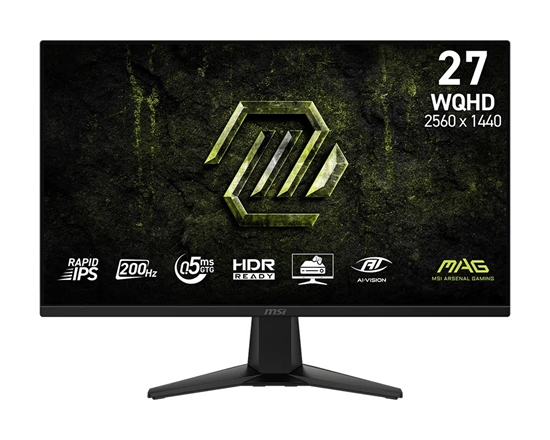 Picture of LCD Monitor|MSI|27 "|2560 x 1440 pixels|Wide Quad HD|Native aspect ratio 16:9|LCD|Flat|MAG275QFE20