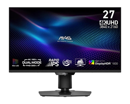Picture of LCD Monitor|MSI|MAG 274UPDF E16M|27"|Gaming/Frameless/4K|Matte|Panel IPS|3840x2160|16:9|160Hz|0.5 ms|Colour Black|MAG274UPDFE16M