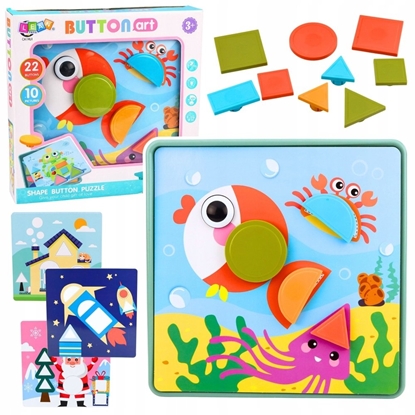 Picture of LeanToys Kreatywne Puzzle Geometryczne Mozaika Ukadanka Edukacyjna 35 el.
